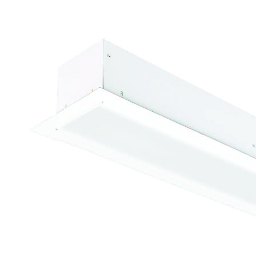 Led recessed flanged mount linear fixture 