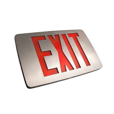 Thin Die-Cast Aluminum Exit Sign