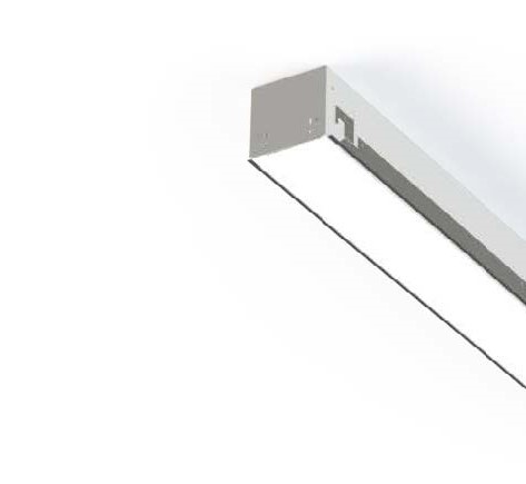 Recessed Linear LED- Gray with white lens 