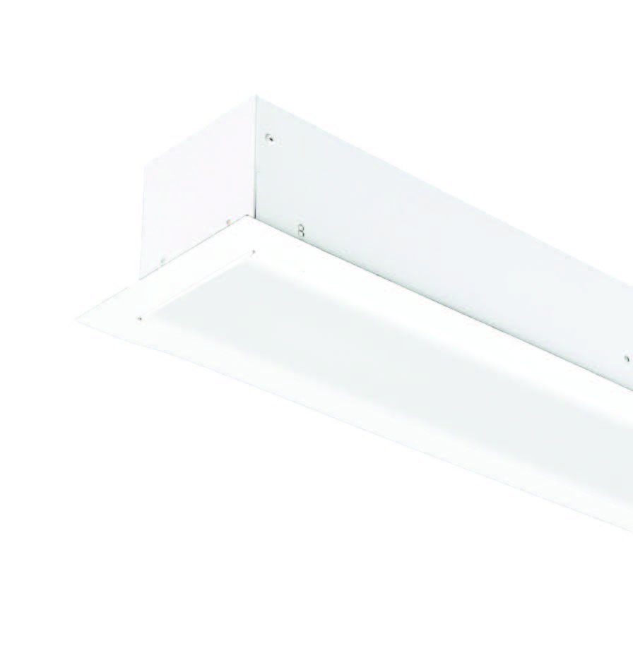 Led recessed flanged mount linear fixture