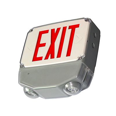 LED Exit & Emergency Polycarbonate Combo