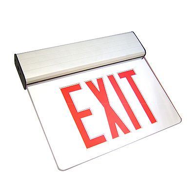 Edgelit Aluminum Exit Sign